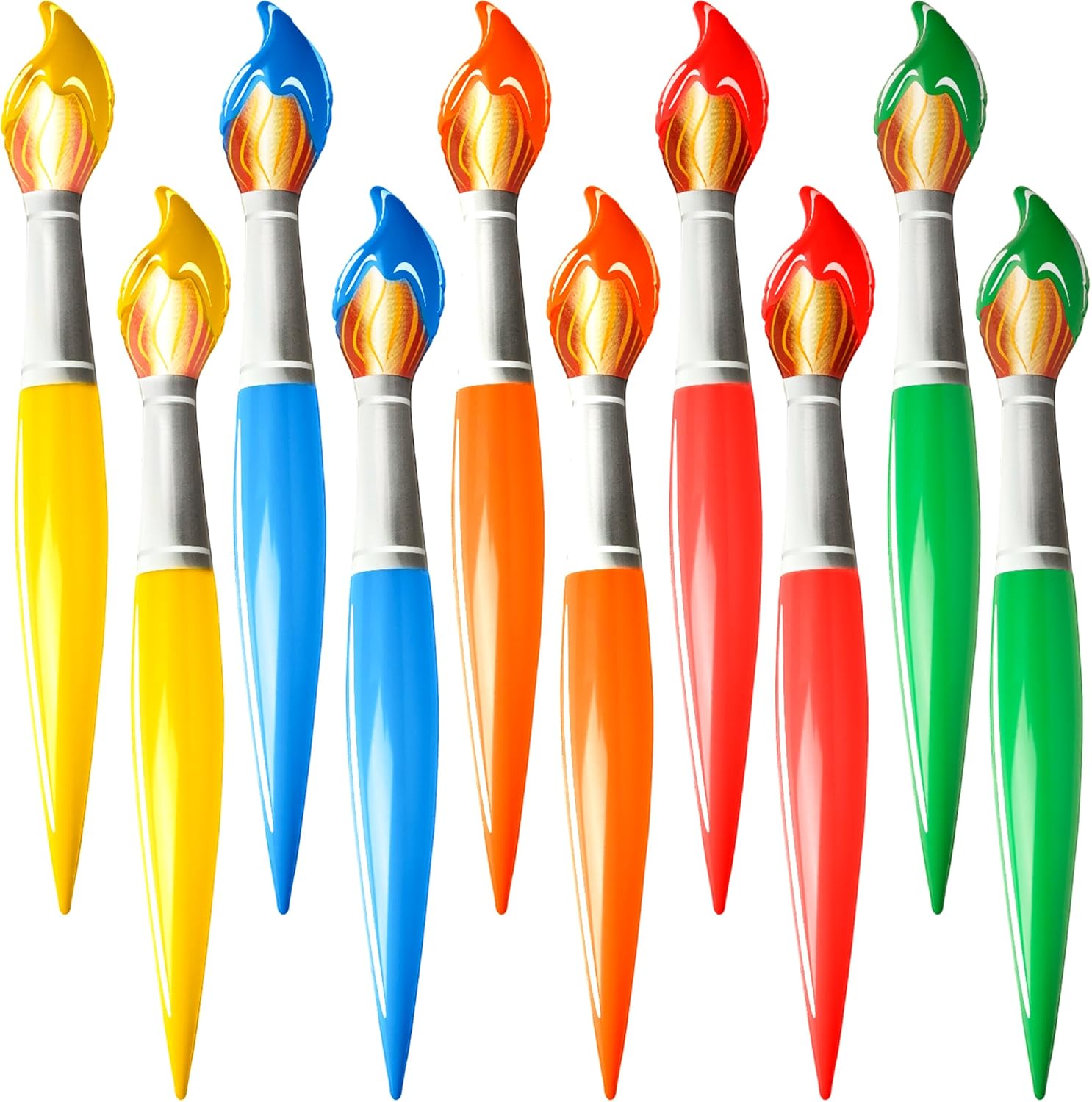 41" 10 Inflatable Paint Brushes, 5 Colors