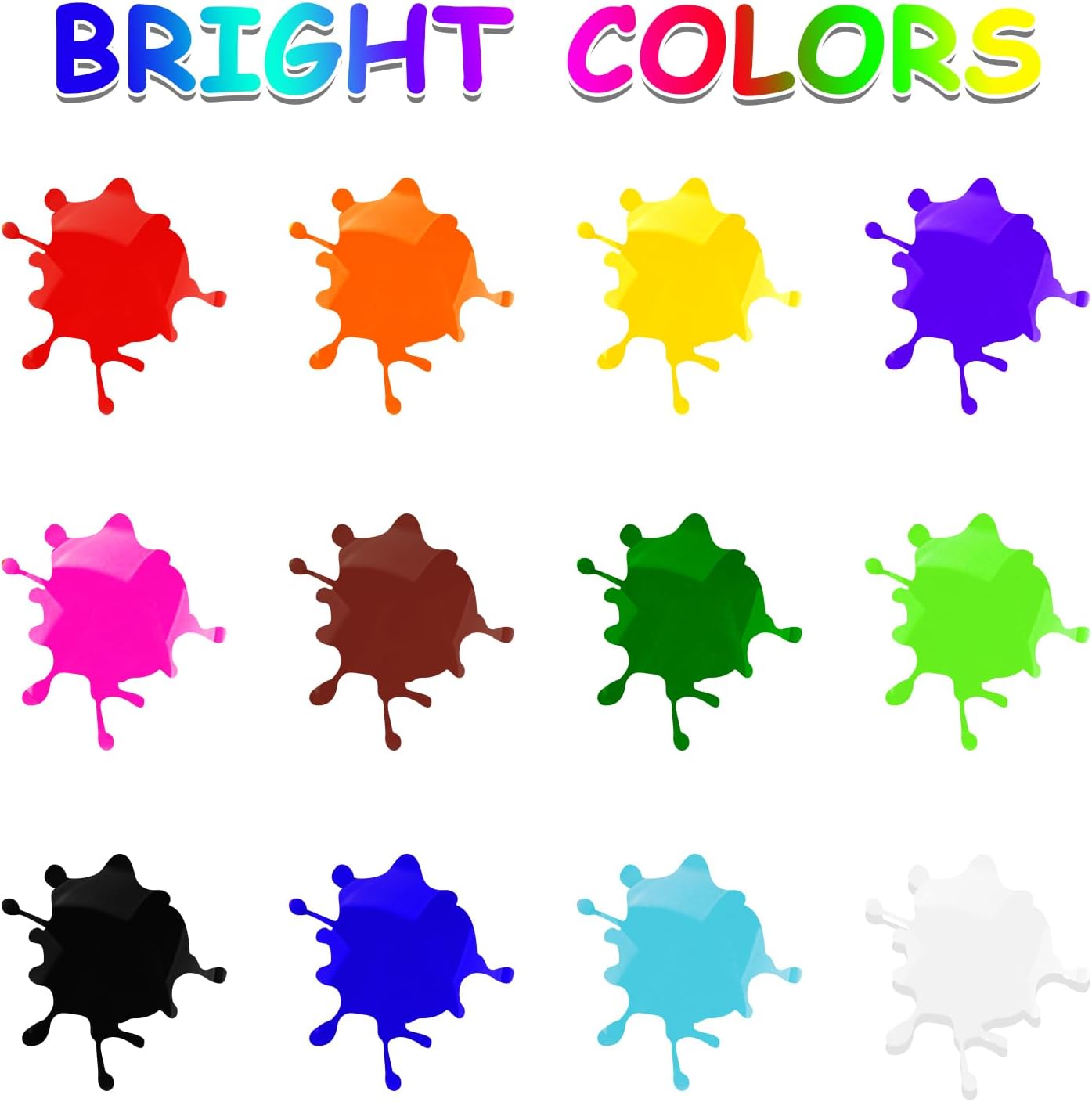 12 Colors Children's Washable Finger Paint