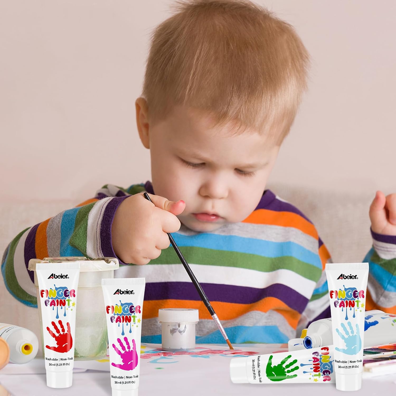 12 Colors Children's Washable Finger Paint