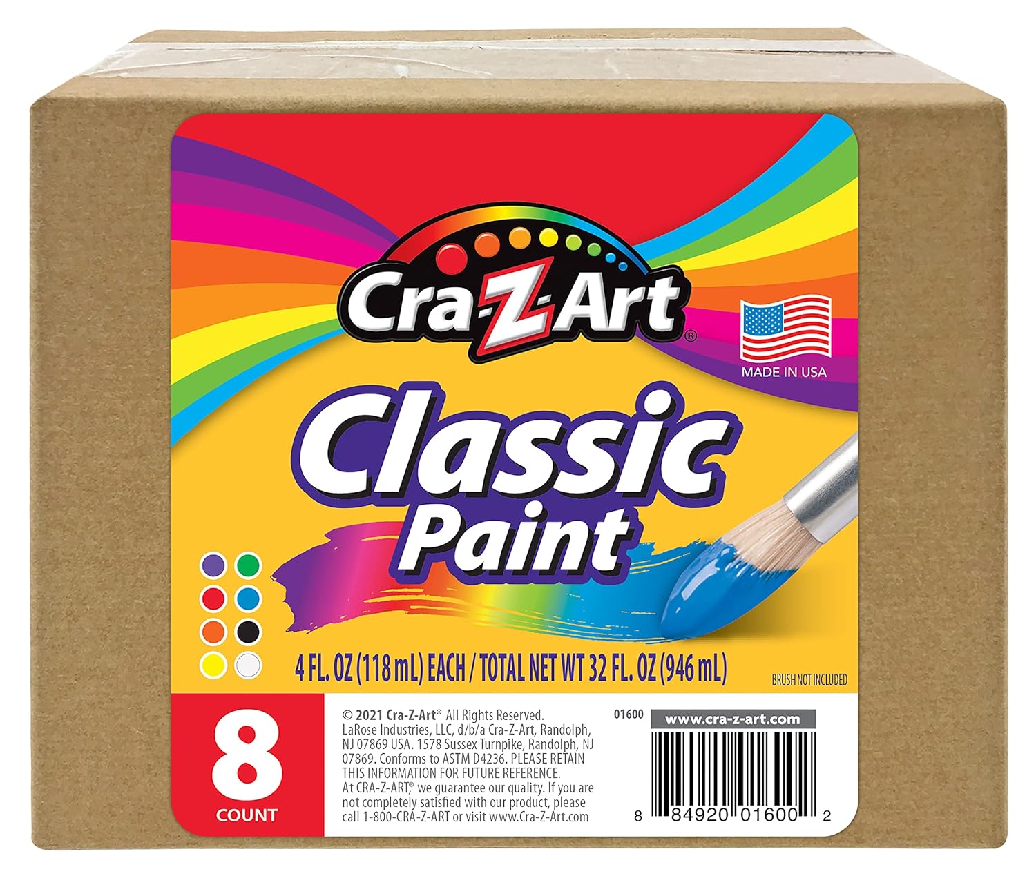 8 ct Washable Classic Paint Bulk Pack