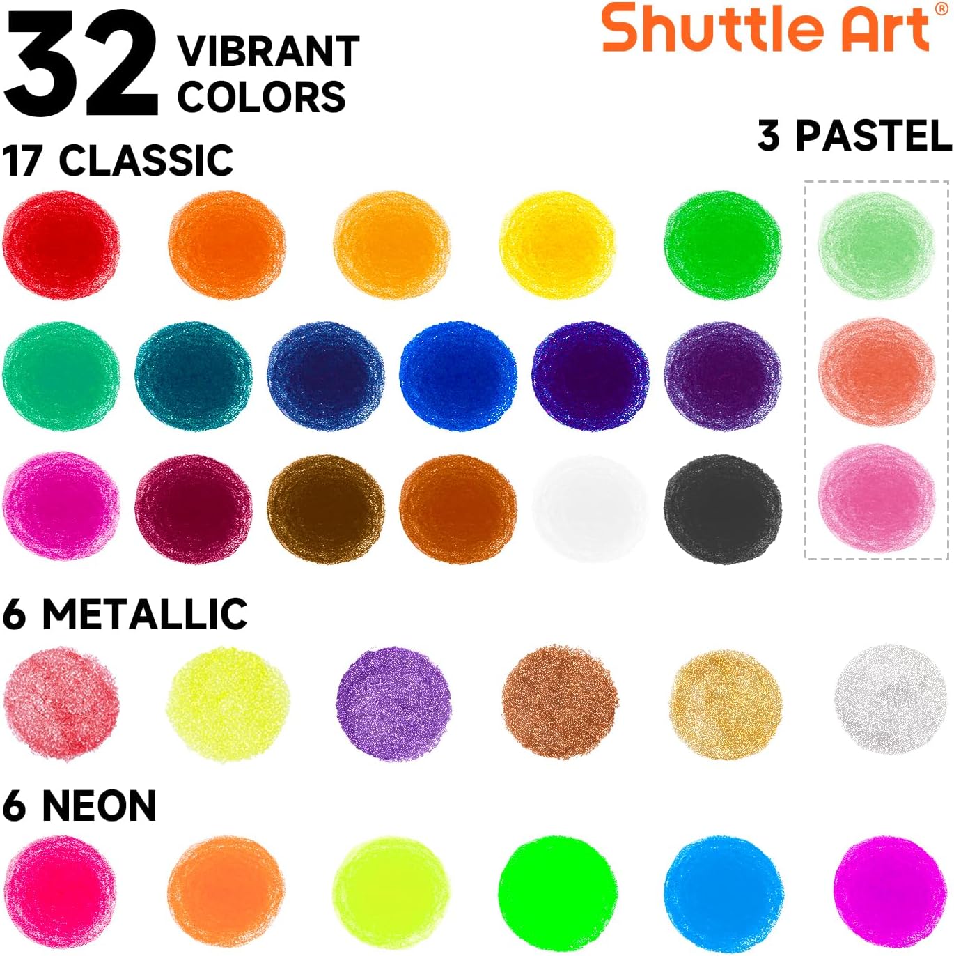 32 Colors Shuttle Art Tempera Paint Stick