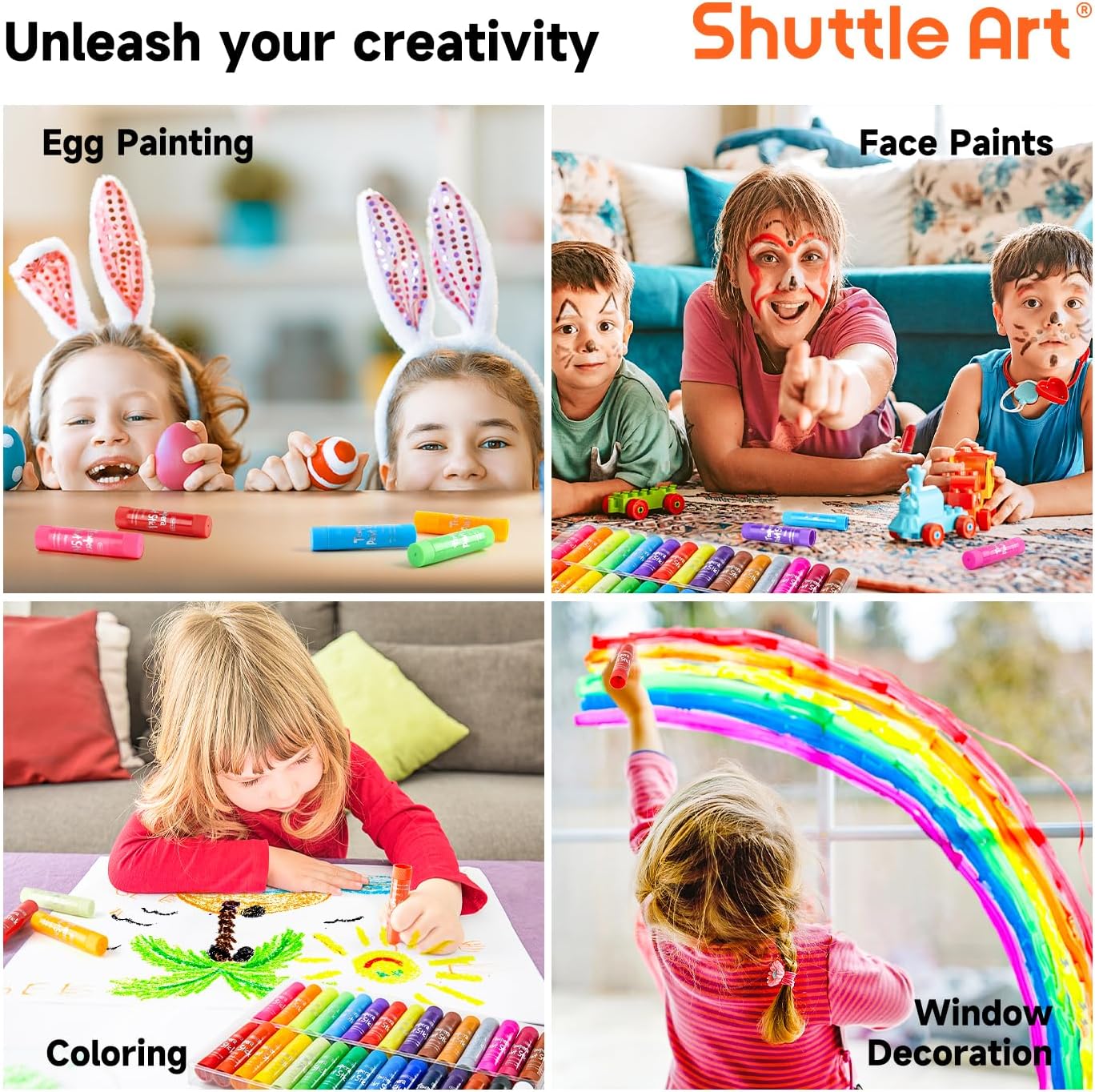 32 Colors Shuttle Art Tempera Paint Stick