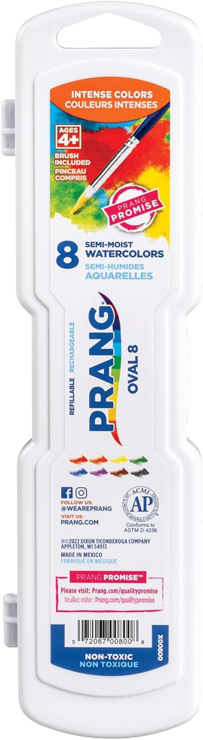 8 Colors Oval Pan Watercolor Paint Set