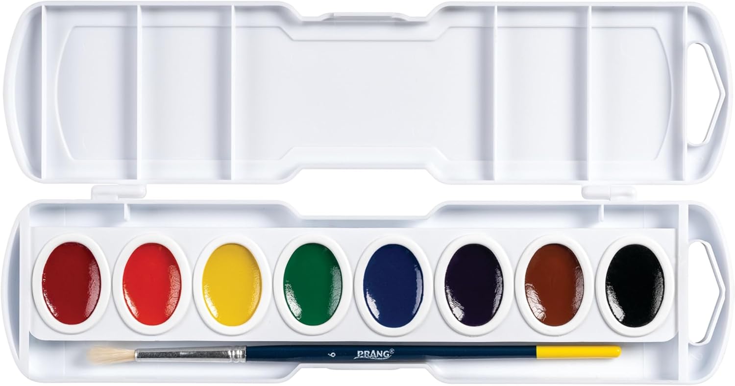 8 Colors Oval Pan Watercolor Paint Set