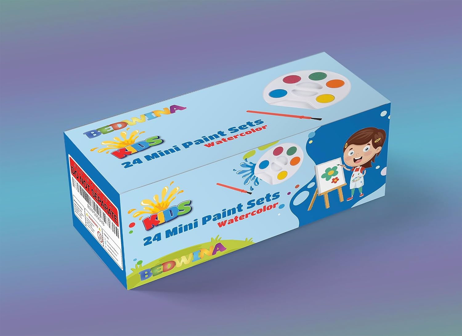 24 Pack Mini Watercolor Kids Paint Set