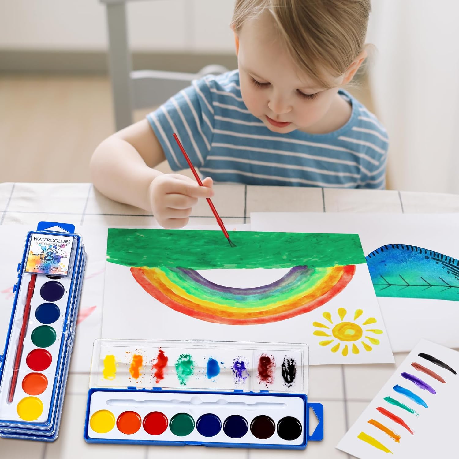 36 Pack Watercolor Paint Set, Kids Washable Paint
