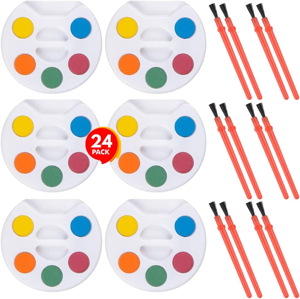24 Pack Mini Watercolor Paint Set