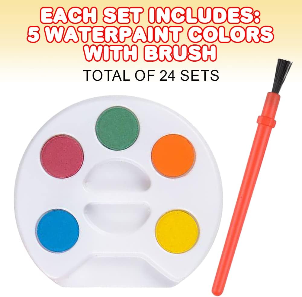 24 Pack Mini Watercolor Paint Set