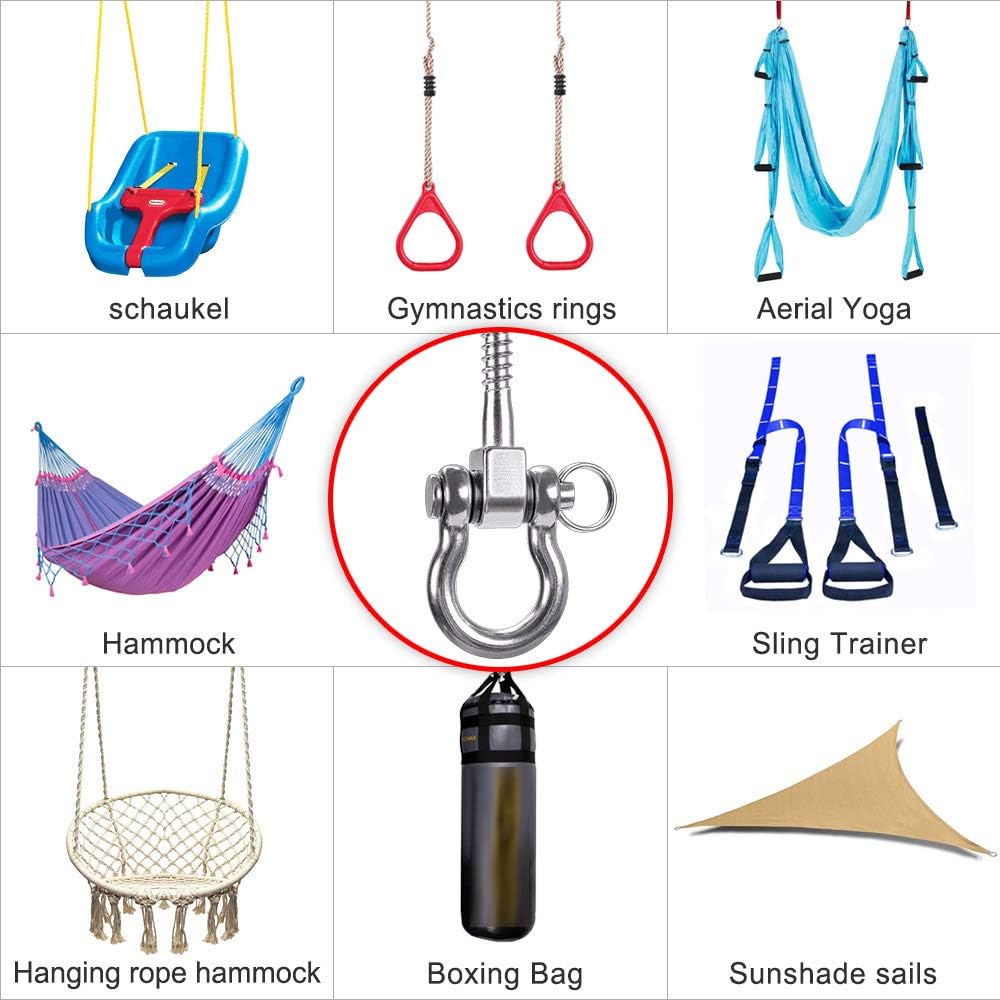 2 Pack 3 Stainless Steel Heavy Duty Swing Hooks