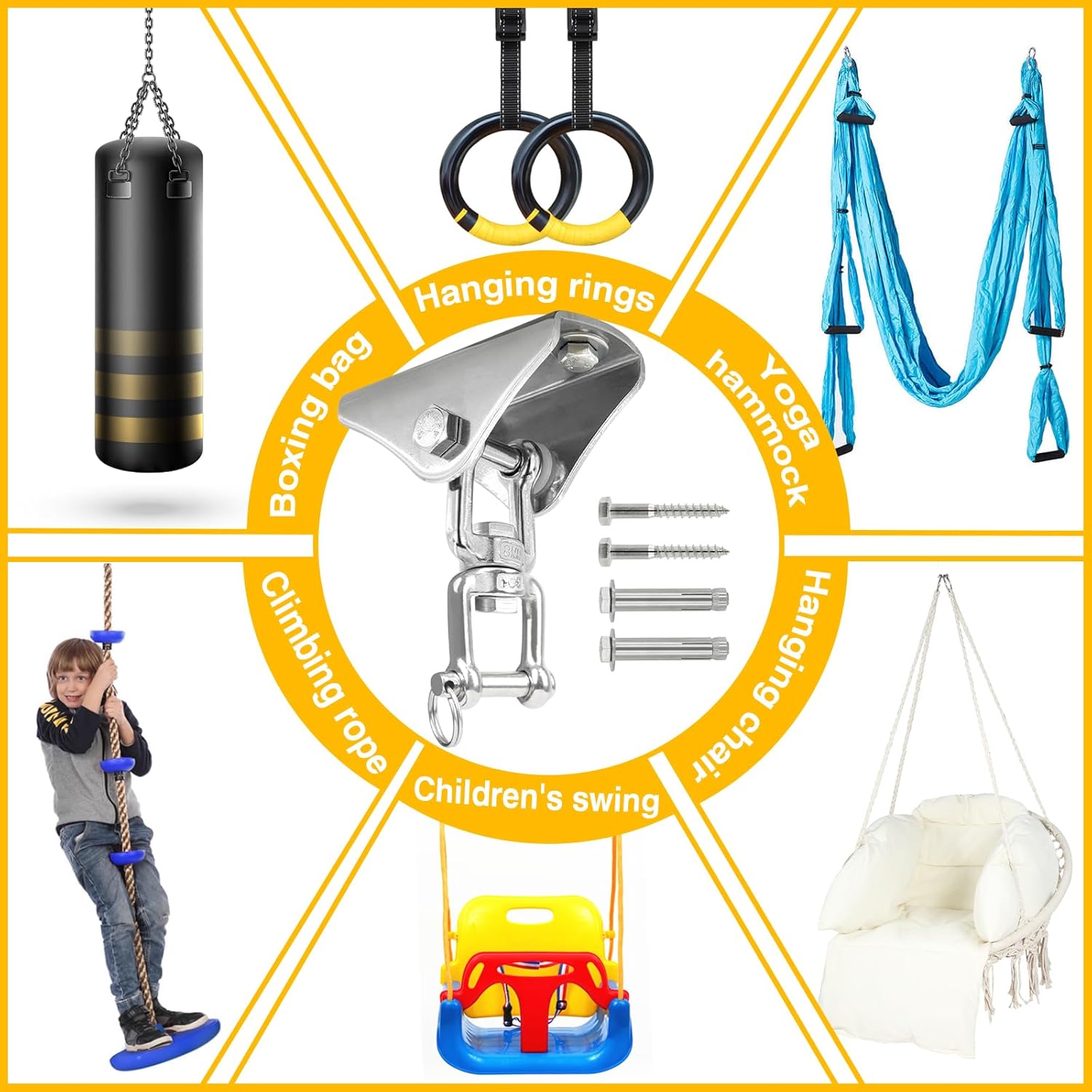 Heavy Duty Swing Hooks for Wooden Sets