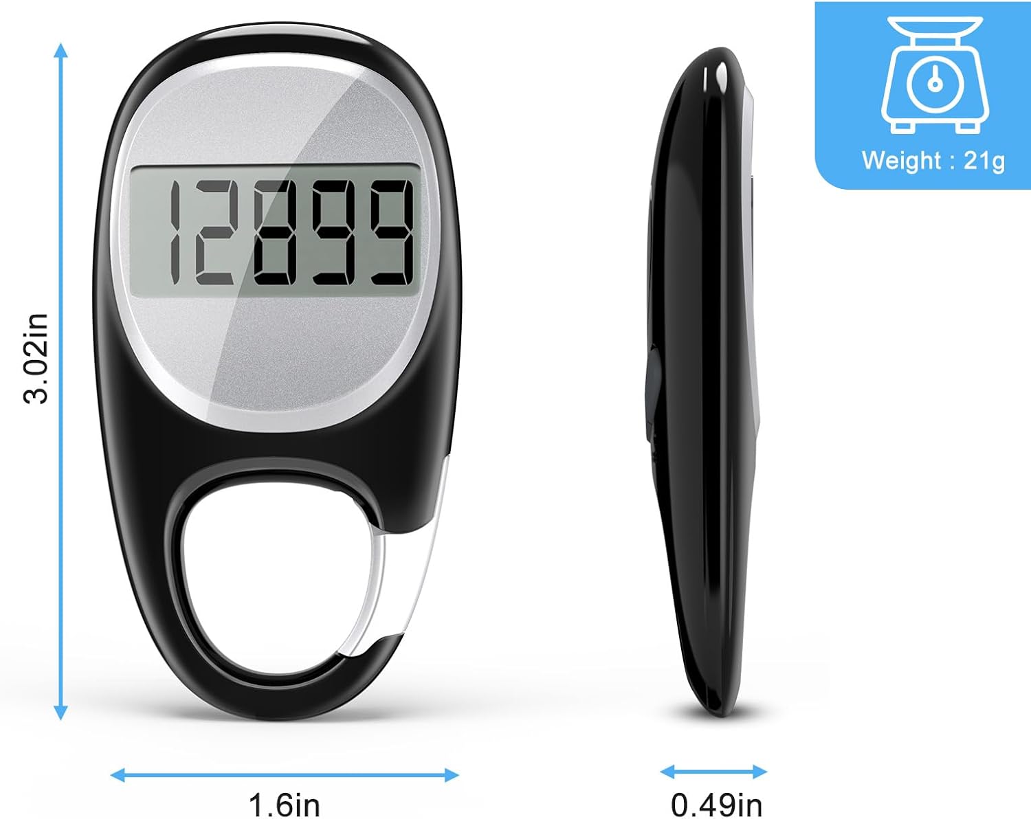 Walking Pedometer with Buckle