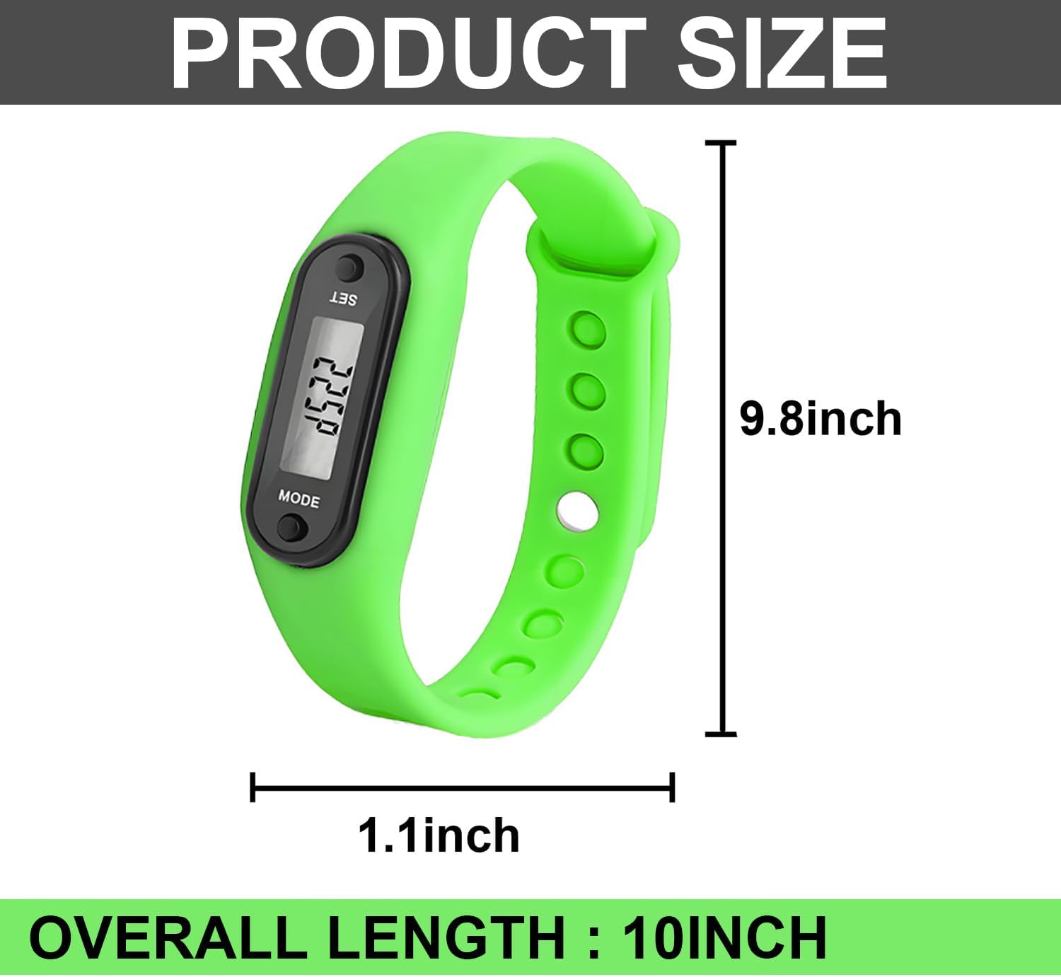 Pedometer with Silicone Wristband