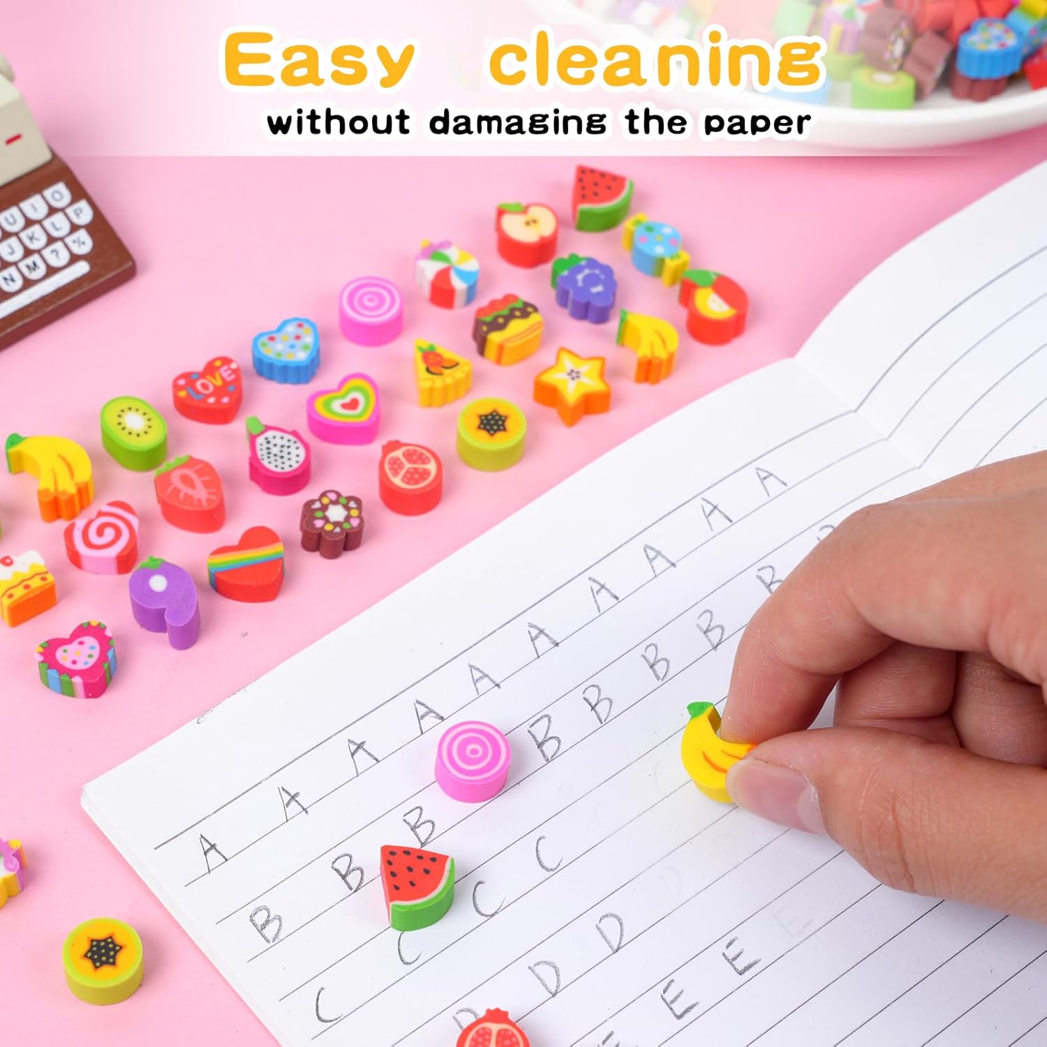 170 Pack Food Heart Kids Mini Erasers Bulk