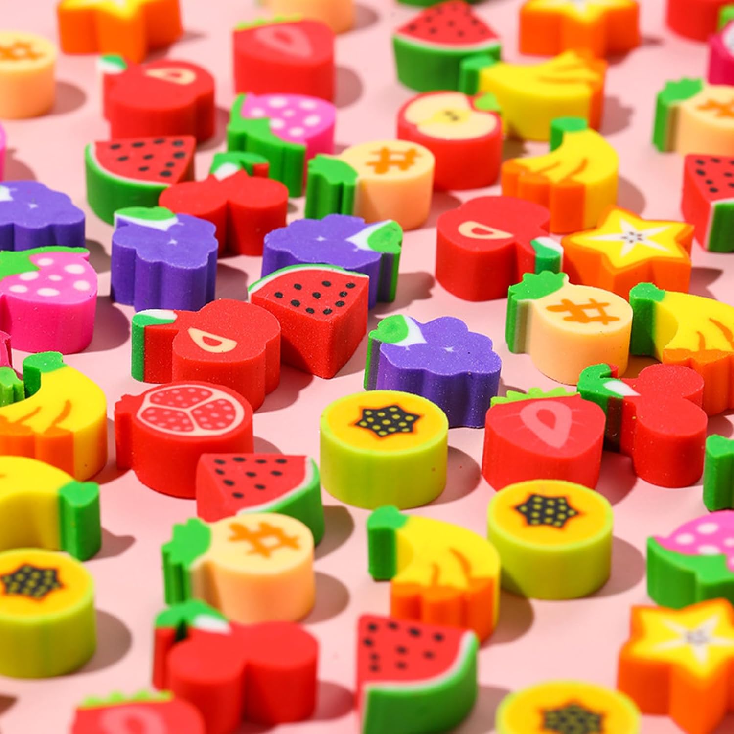 170 Pack Food Heart Kids Mini Erasers Bulk