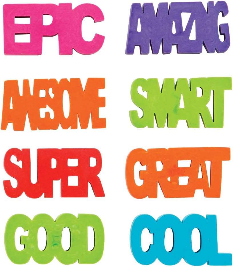 24 Pack Children's Positive Attitude Eraser