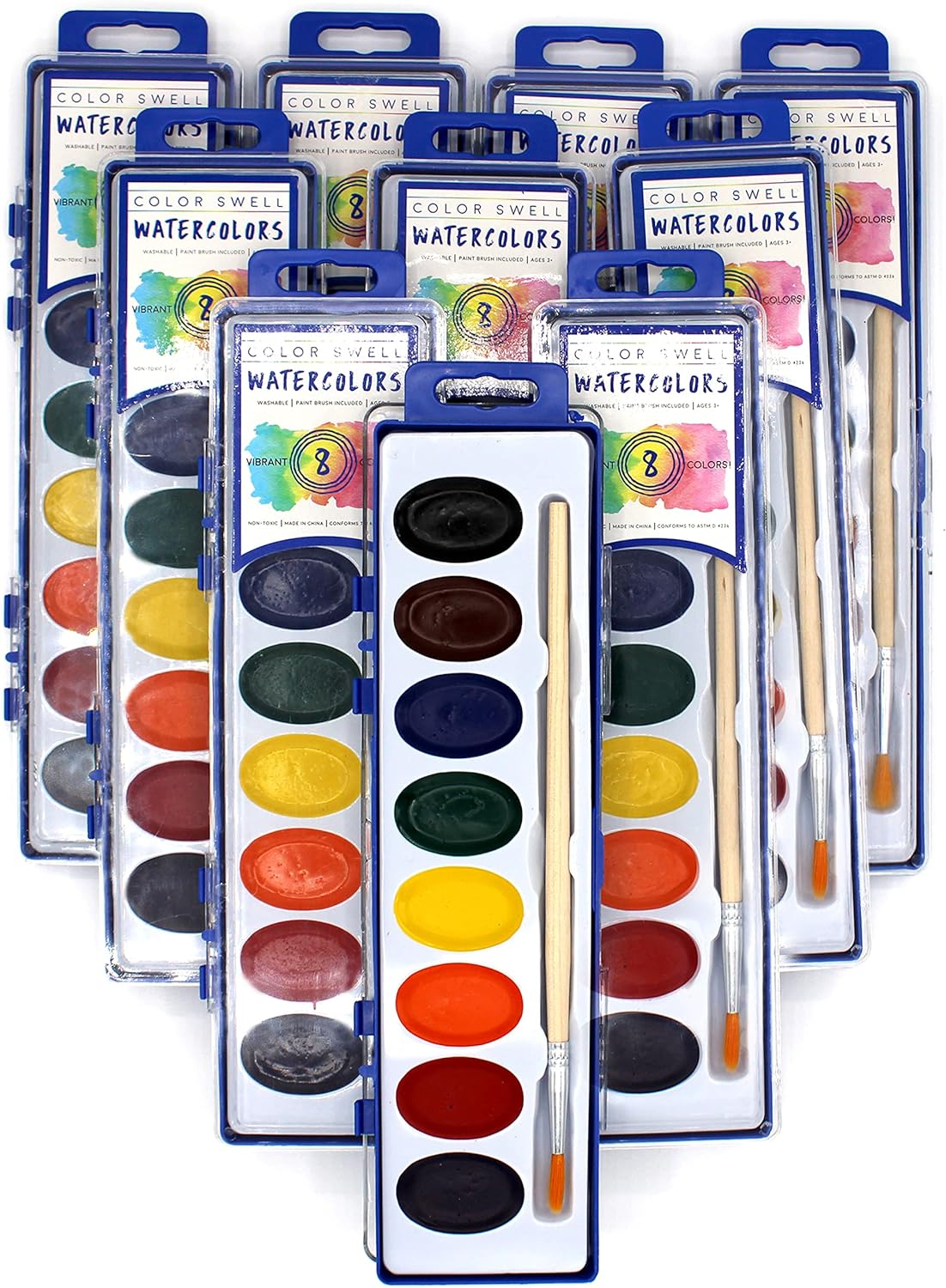 10 Pack Color Bulk Watercolors