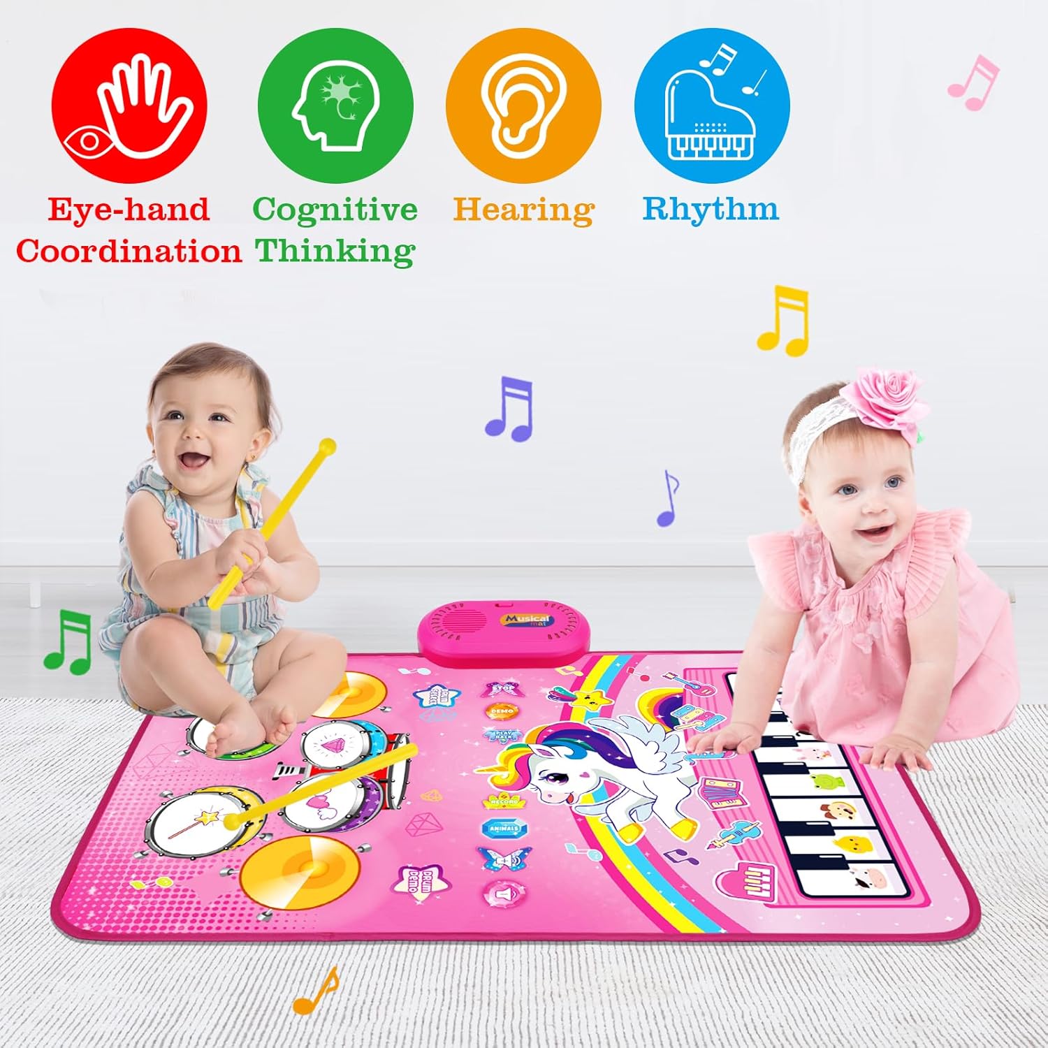 1 Year Old Girls Toys: Baby Musical Mat, Unicorn Toys, 12-18 Months Gifts