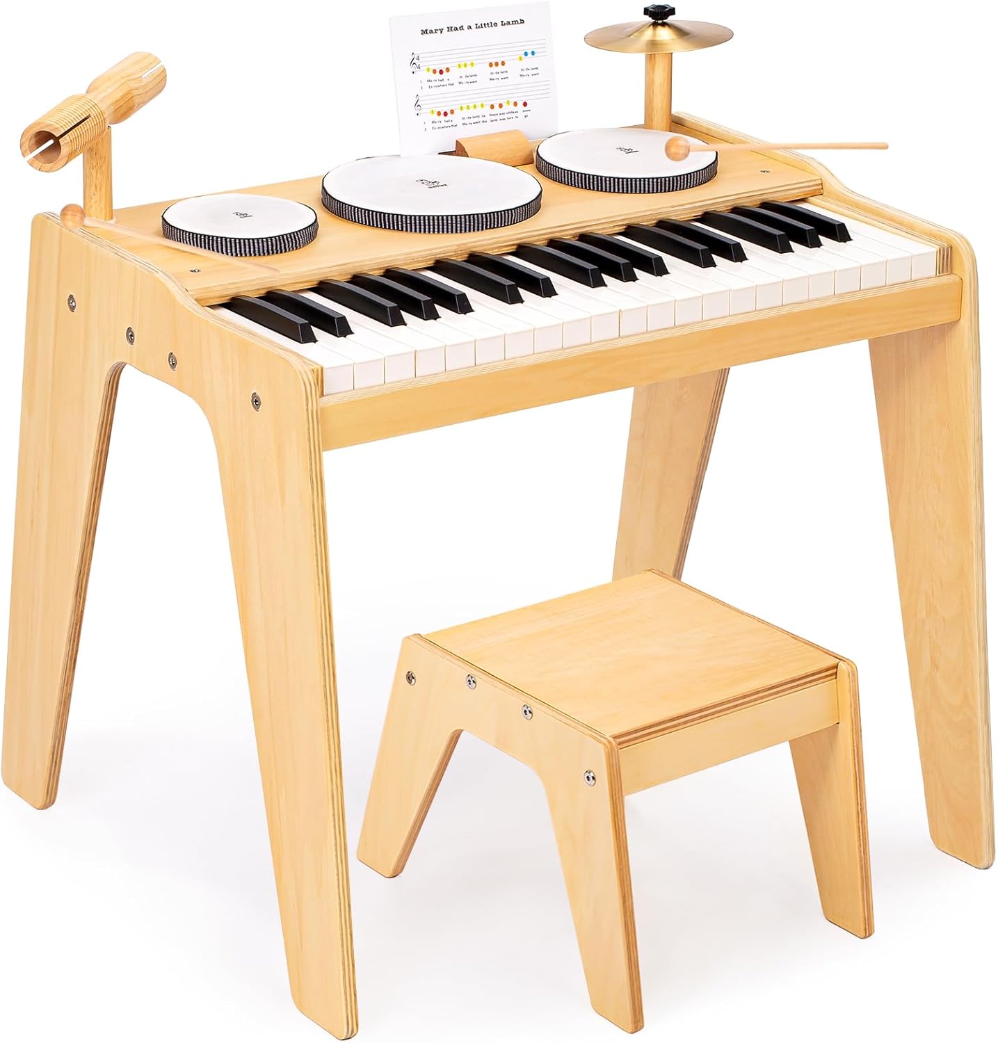 Kids Piano Keyboard, 37 Keys with Drum Set, 9 in 1 Instrument, 3+ Years Old