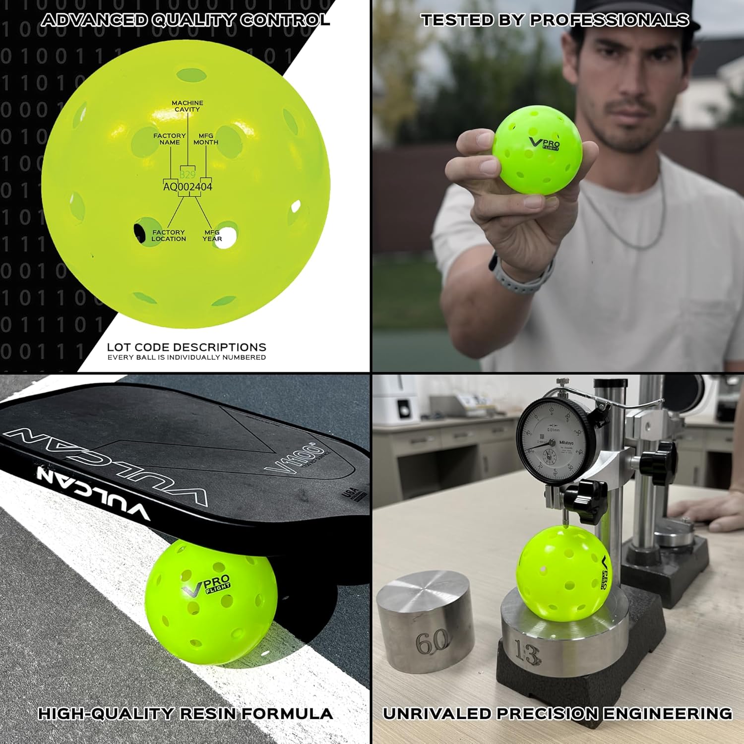 60 Ball Packs, High Visibility Yellow