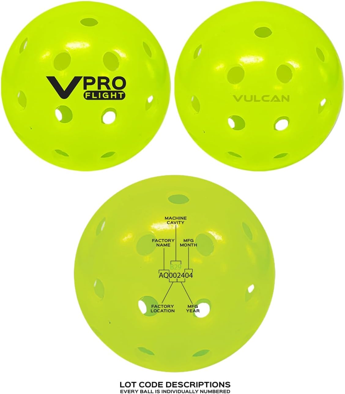 60 Ball Packs, High Visibility Yellow