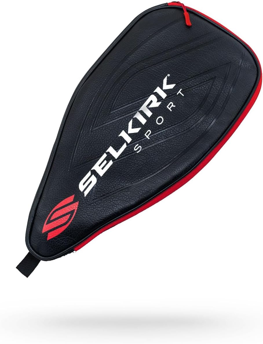 Premium Pitching Racket Cover, Black/Red