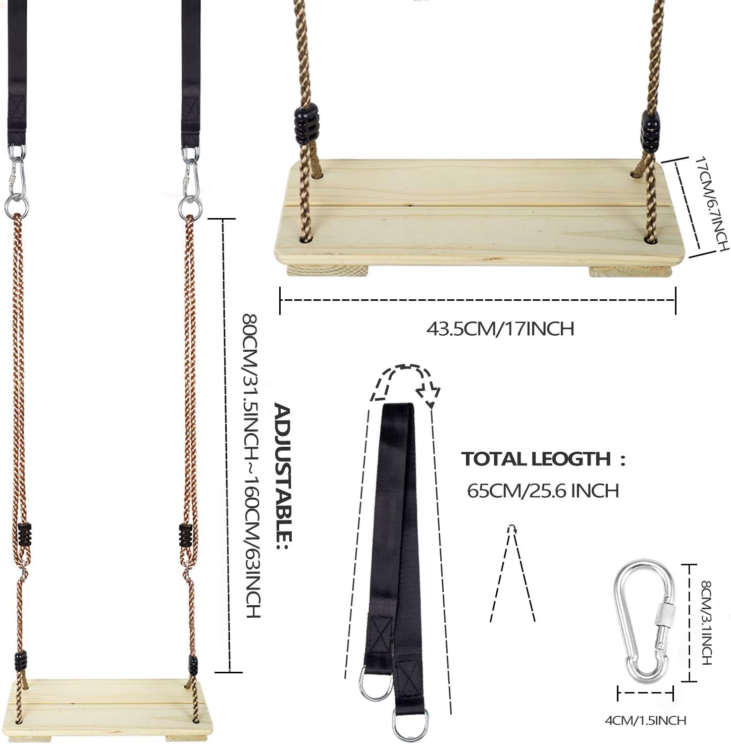 Wooden Swing Seat