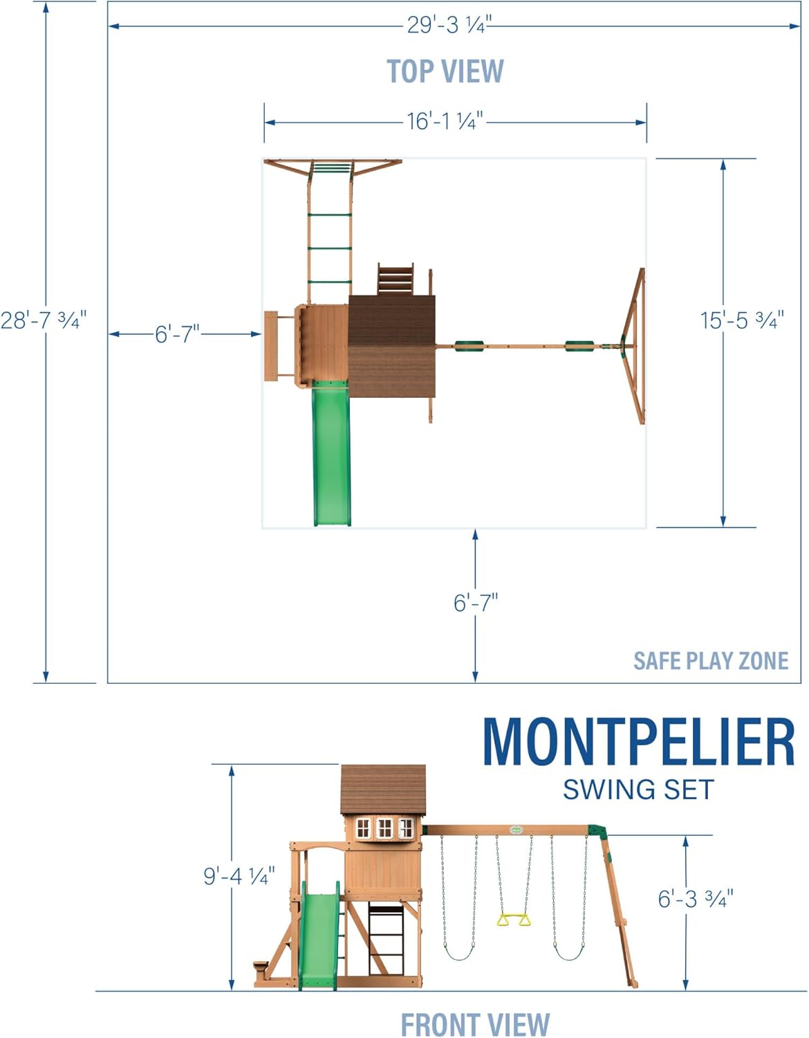 Backyard Discovery Montpelier Toy Swing Set
