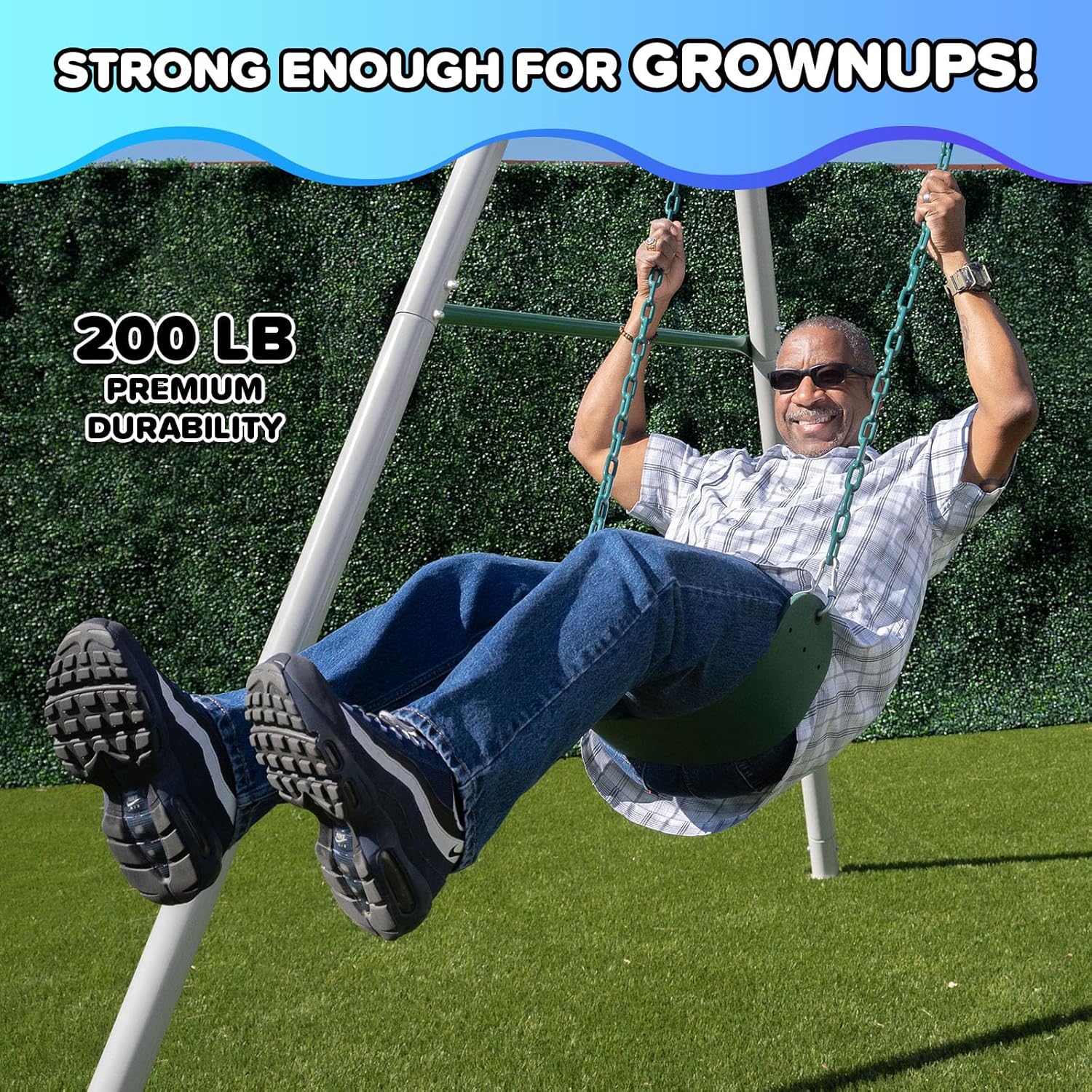 10ft Metal Swing Set