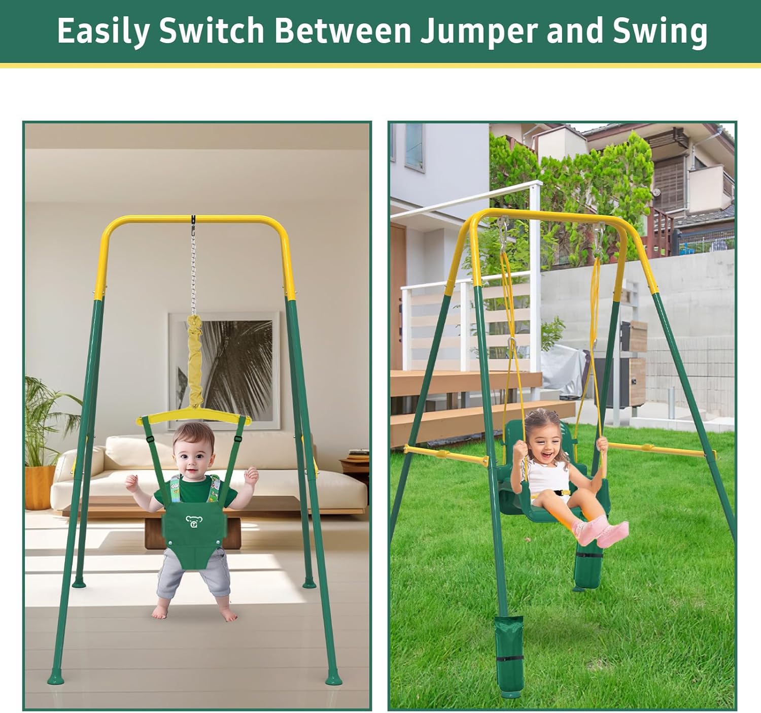 2 in 1 Toddler Swing and Infant Pullover
