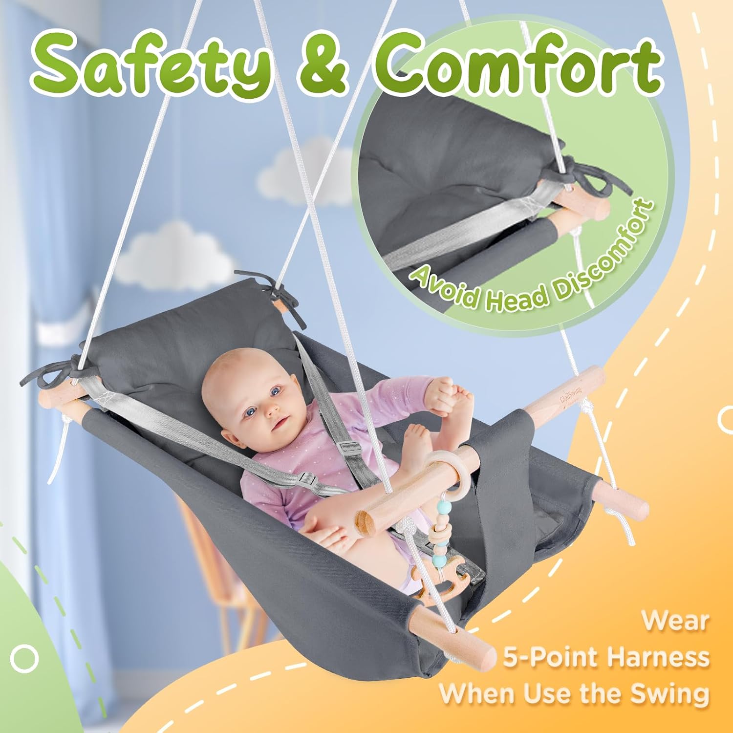 Baby Swing, Canvas Hammock Swing