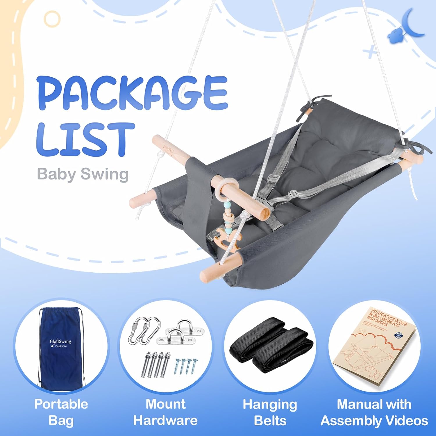 Baby Swing, Canvas Hammock Swing