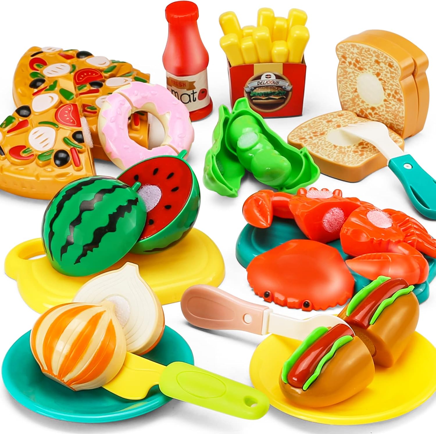 42 Pack Cutting Toys Kitchen Set