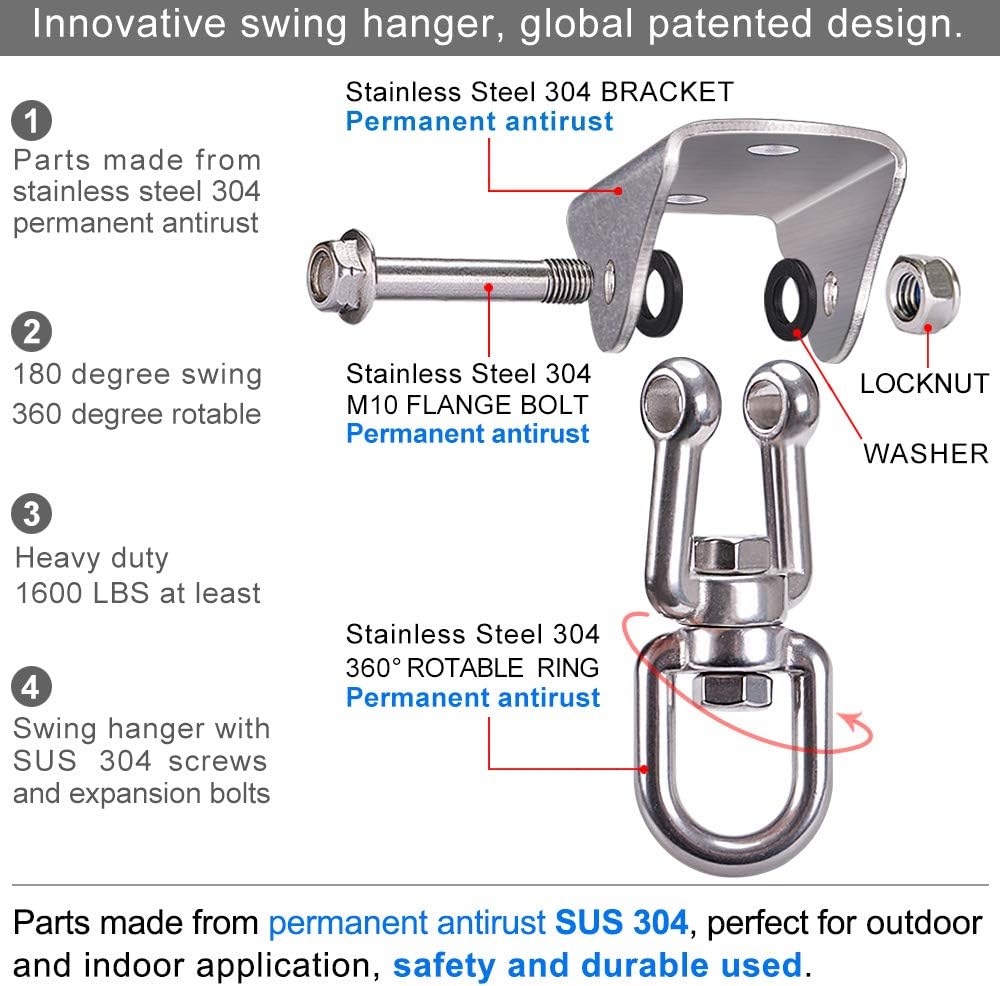Heavy Duty Stainless Steel Swing Bracket Kit