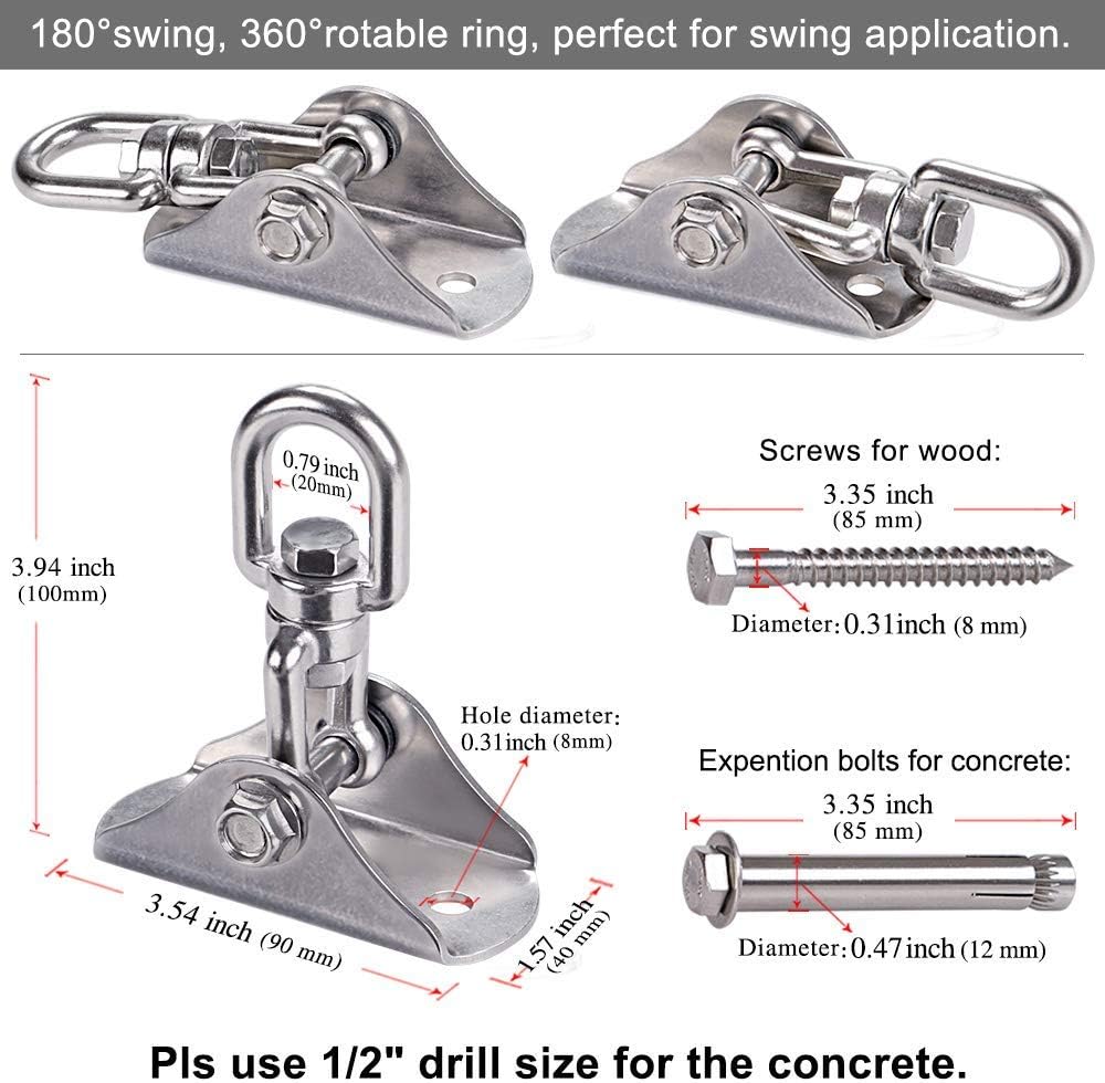 Heavy Duty Stainless Steel Swing Bracket Kit