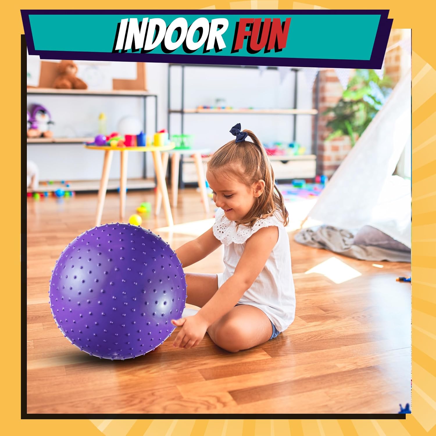 5 Inflatable Jumbo Balls, 18 inches, With Hand Air Pump