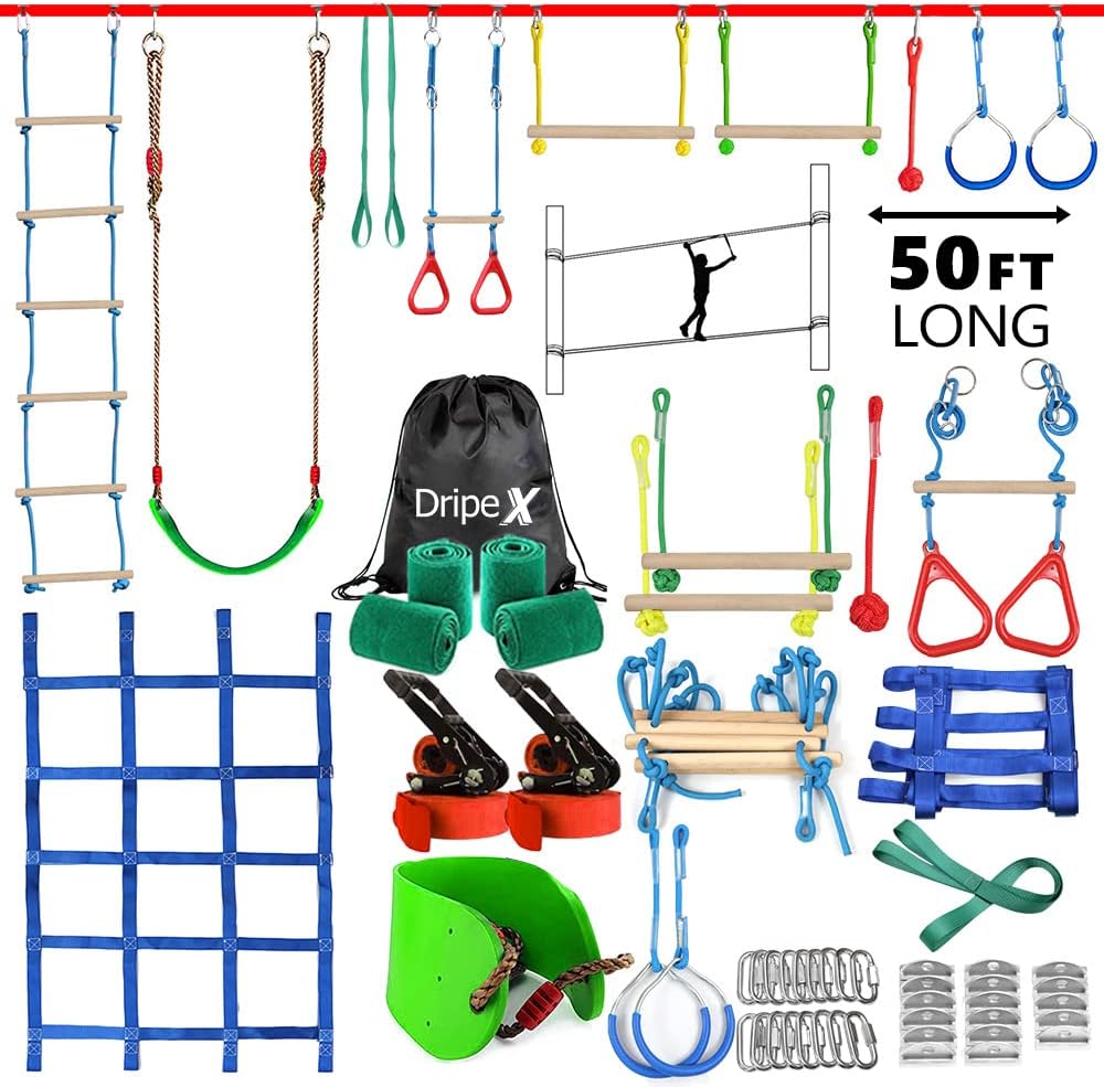 50 ft Ninja Warrior Kids Obstacle Course