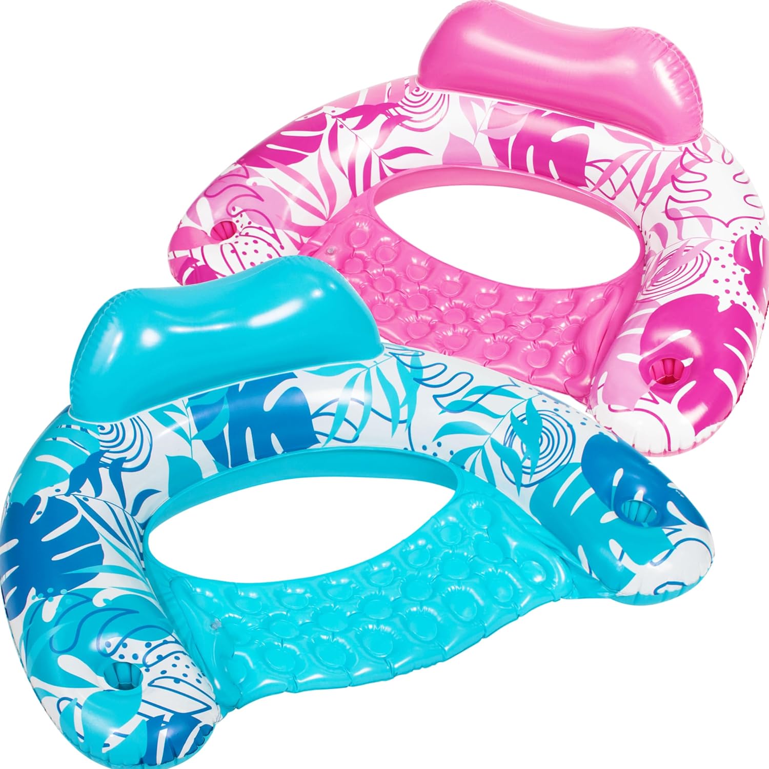 2 Pack Inflatable Pool Pontoon Boat Adult