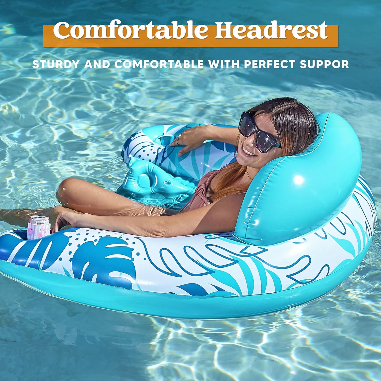 2 Pack Inflatable Pool Pontoon Boat Adult