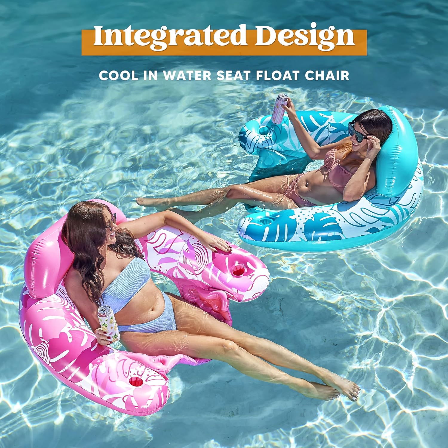 2 Pack Inflatable Pool Pontoon Boat Adult