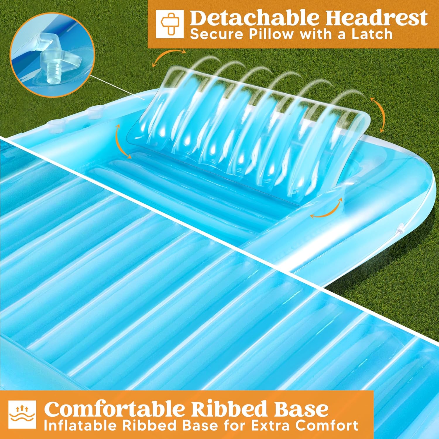 406070"x 46"Inflatable Tanning Pool Lounger