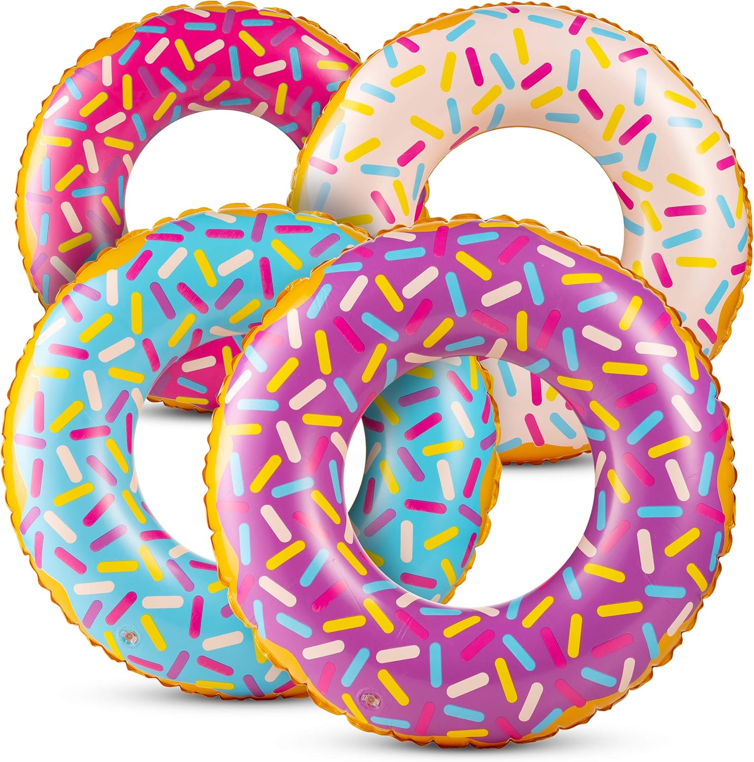 4 Pack Set 24" Inflatable Donuts