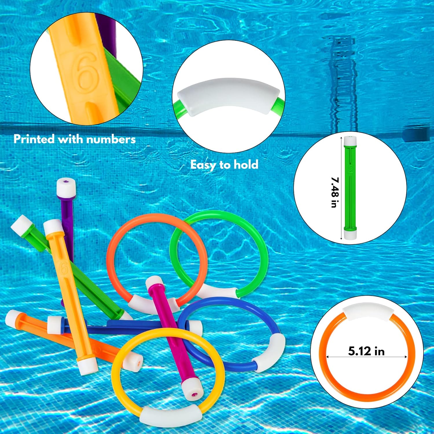 Underwater Pool Toys for 4-8 Years
