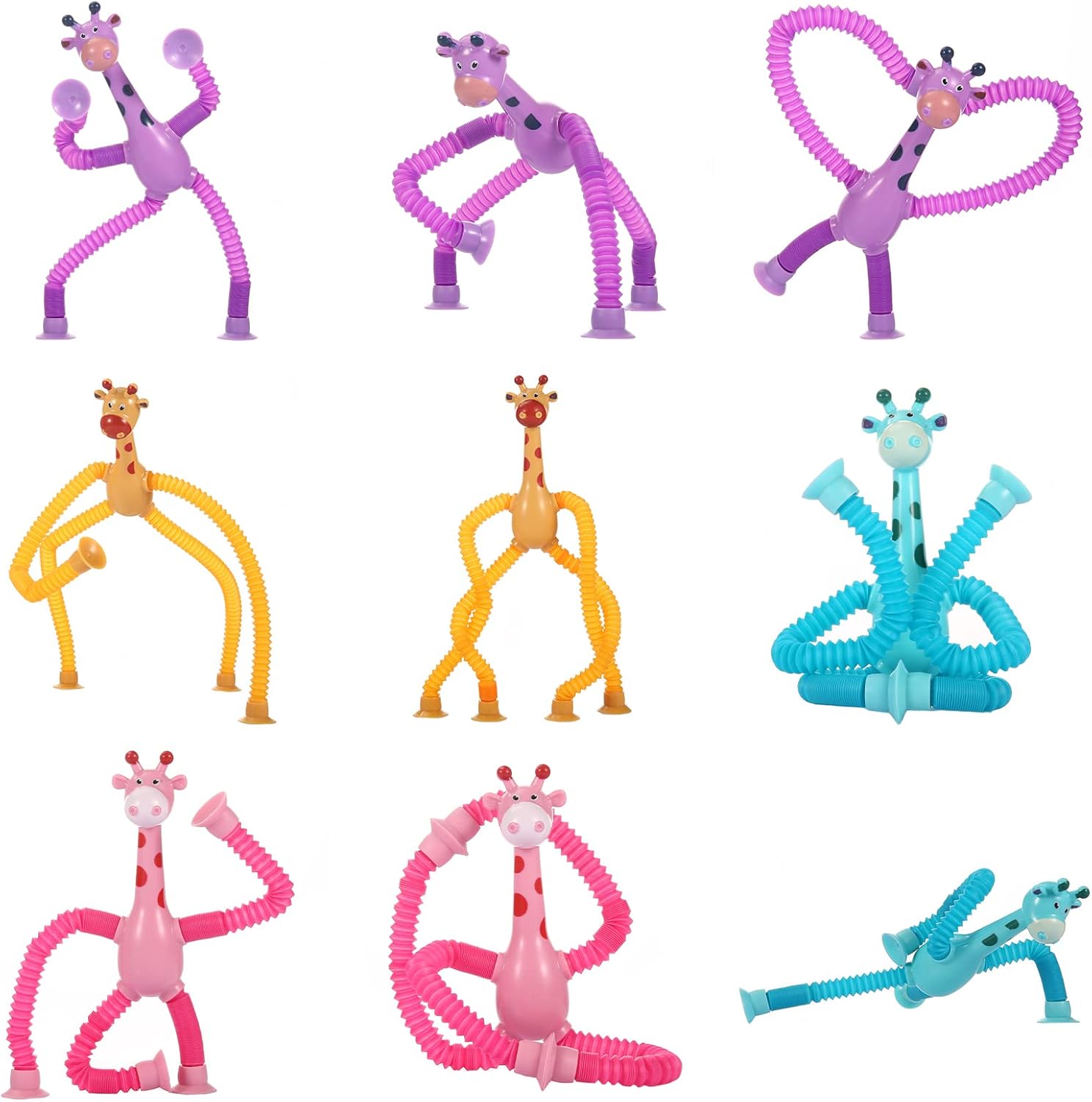 4 Pack Suction Cup Giraffe Toys
