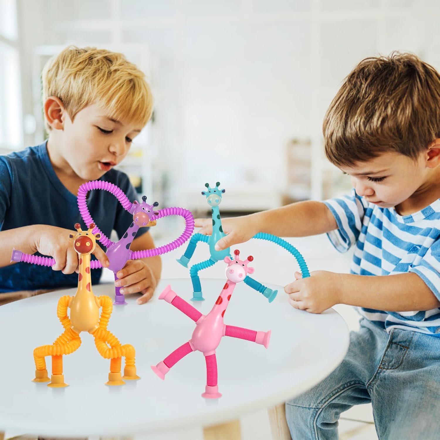 4 Pack Suction Cup Giraffe Toys