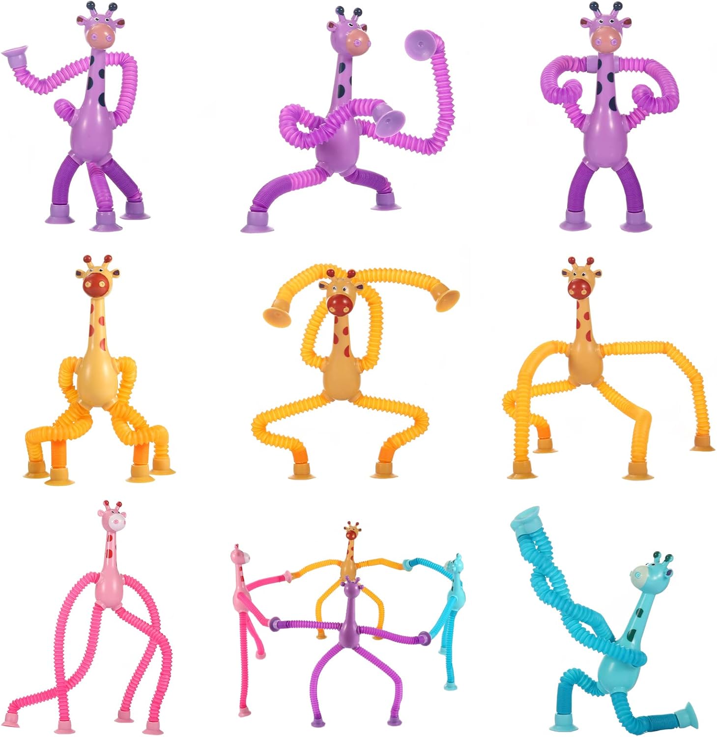 4 Pack Suction Cup Giraffe Toys