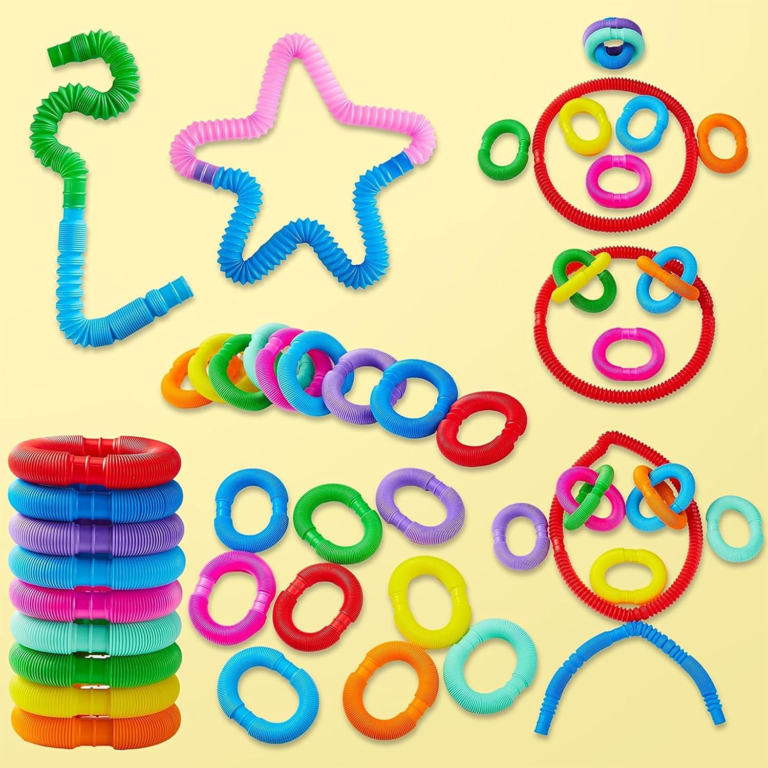 18 Pack Pop Tubes, Sensory Toys