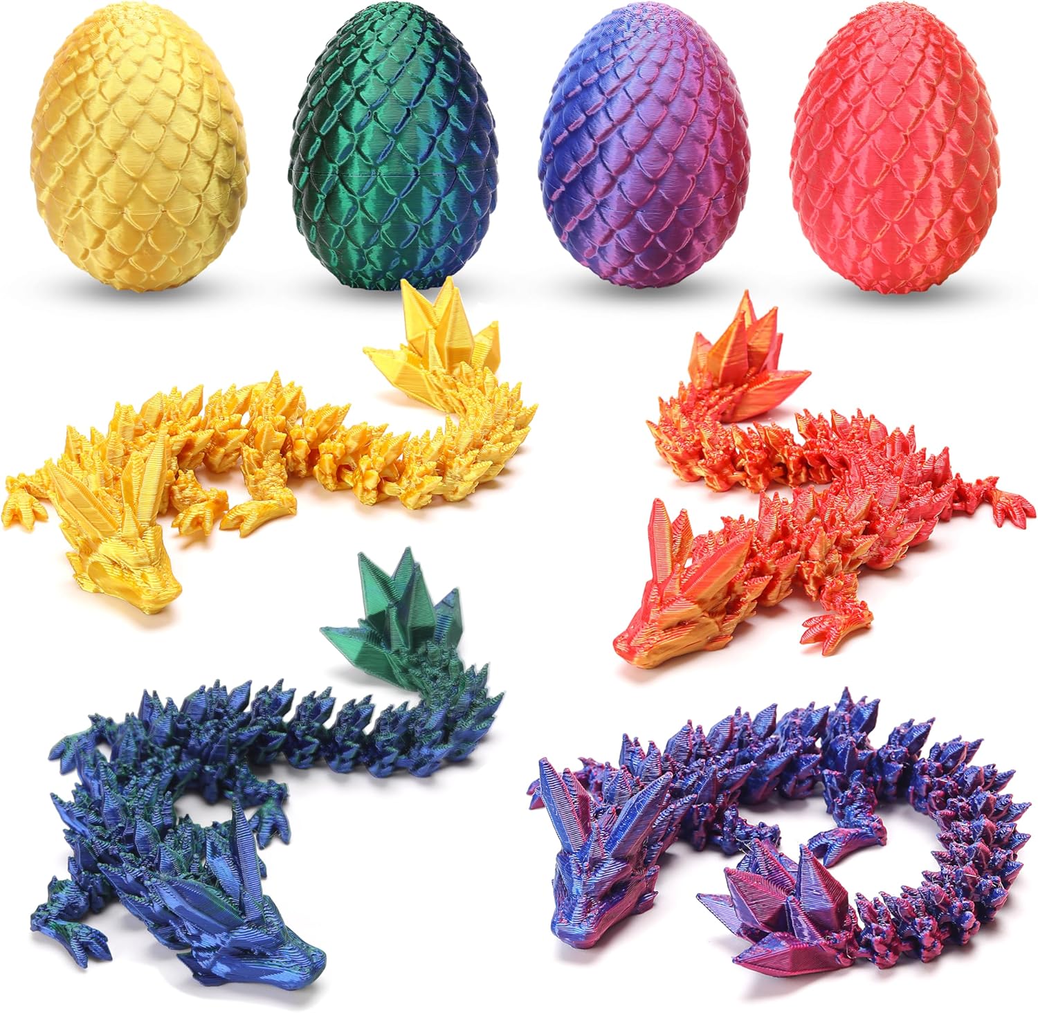4 Pack 3D Dragon Eggs