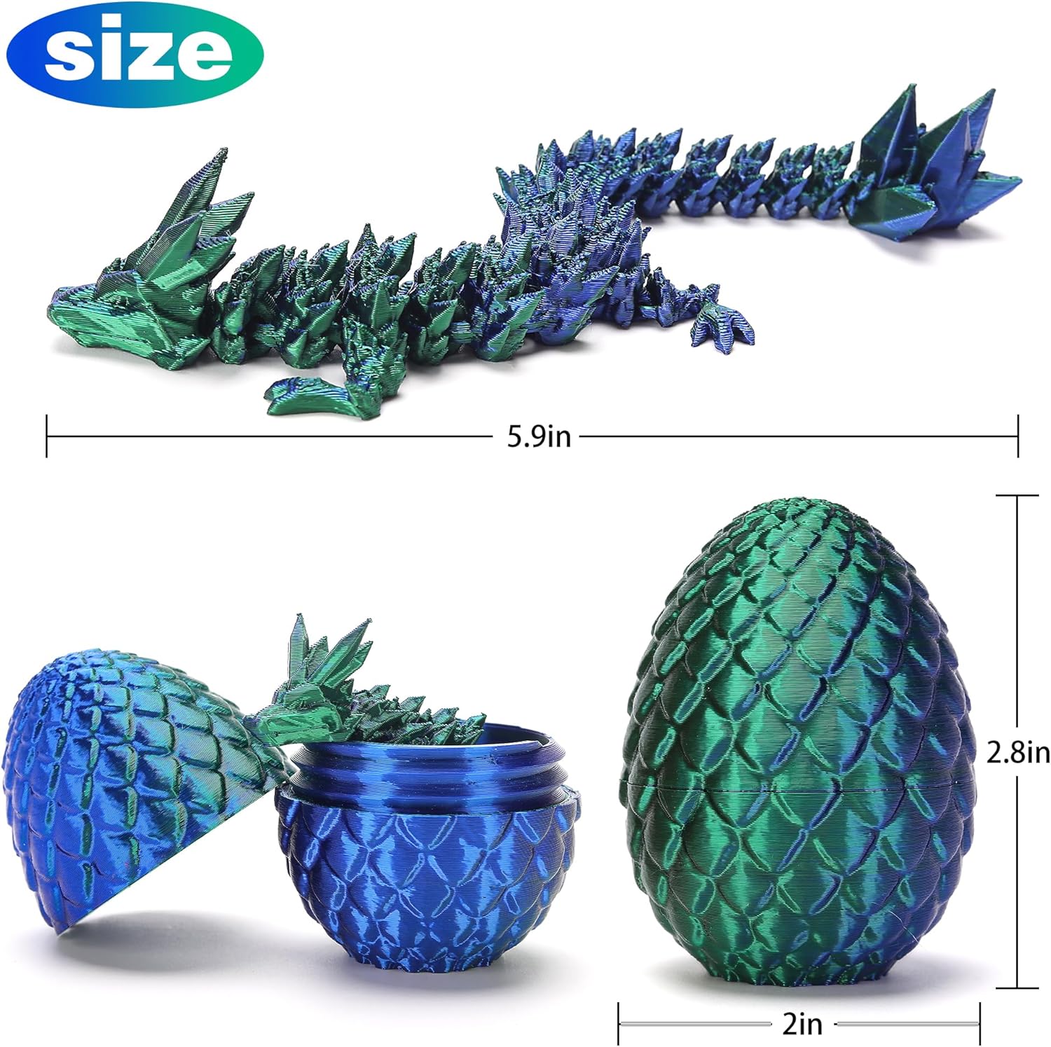 4 Pack 3D Dragon Eggs