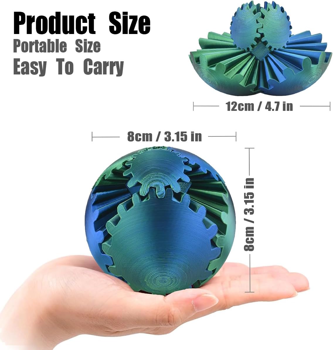 Gear Sphere, 3D Printed Steampunk Stress Relief Toy