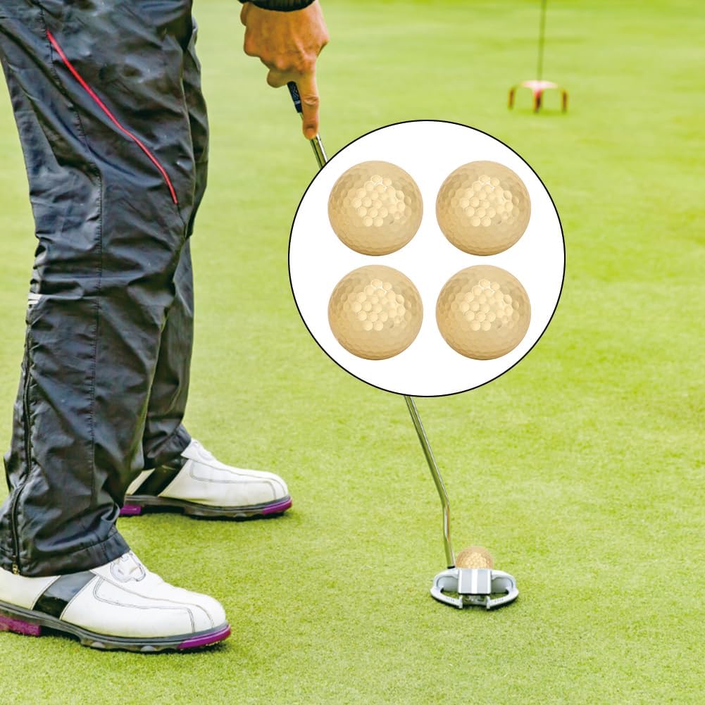 4 Pieces Gold Plated Golf Balls